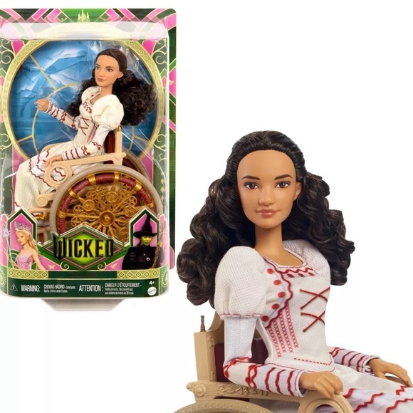 🏆 COLLECTIBLE OZ Wicked Movie Doll Nessarose Wheelchair URL MISPRINT BOX ERROR - Picture 3 of 7